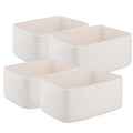 4 PACK 7L Storage Baskets for Organizing Storage Bins White (White / 11.8"*7.8"*4.7")