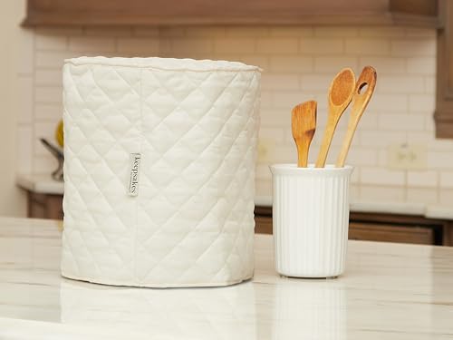 Keepsakes Mixer Cover Dust Protection (Cream Quilted Polyester / 15W x 10D x 15H)