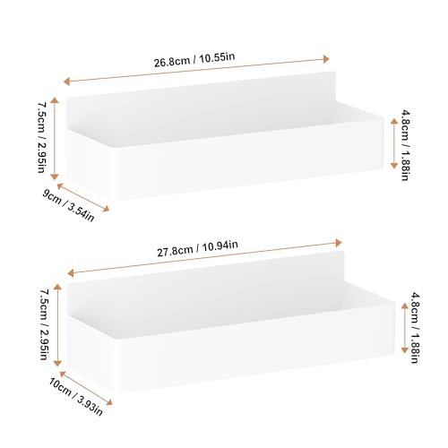 Magnetic Spice Rack for Refrigerator (White / 2 Pack)