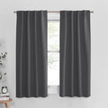 Short Length Curtains for Kitchen (Grey / 34"W x 54"L (Pack of 2))