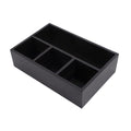 Tea Bag Organizer Black Wood Tea Bag Holder 4 Compartments Coffee Drawer (4 Slots)