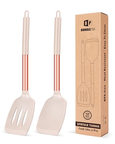 Pack of 2 Silicone Solid Turner (Rose Gold Khaki)