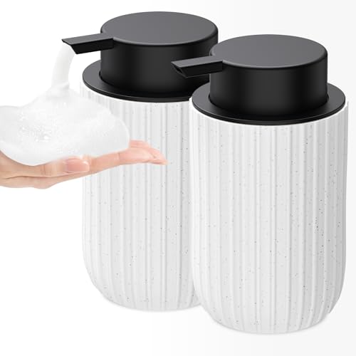 Ceramic Foaming Soap Dispenser (White-2pack)