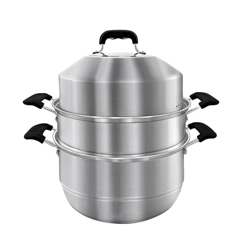 Steamer Pot for Cooking 14.2 inch Steam Pots with Lid 2 (14.2 Inch)