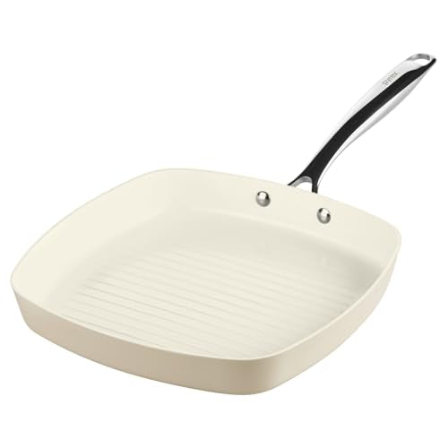 11 Inch Grill Pan Ceramic Cookware with Stainless Steel Handles (Grill Pan)