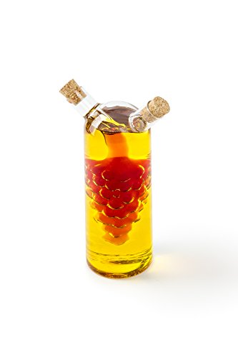 7050 Run Grape Motif Oil and Vinegar Cruet Dispenser Bottle (Grape Motif)