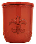Utensil Holder (Fleur De Lis Burnt Orange)
