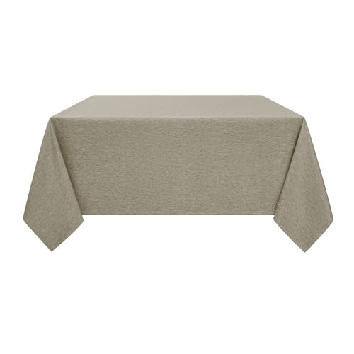 Faux Linen Square Tablecloth for Dining Room (Natural / 52" x 52" (Square))