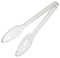 9" Clear Curved Serving Tongs (9" / Curve / Clear)