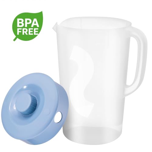 1 Gallon Pitcher with Lid (128 Ounces / Blue)
