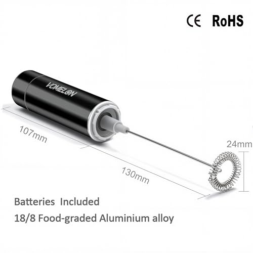 Milk Frother Handheld (Aluminum black)