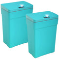 13 Gallon Trash Can Automatic Kitchen Trash Can Touch Free High (Blue)