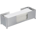 Modern Silver Tone Metal Tabletop Folded Paper Towel Dispenser (Silver)