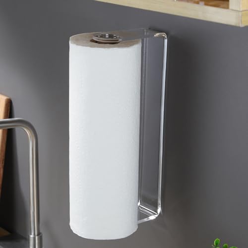 Acrylic Paper Towel Holder Under Cabinet (Clear/Adhesive)