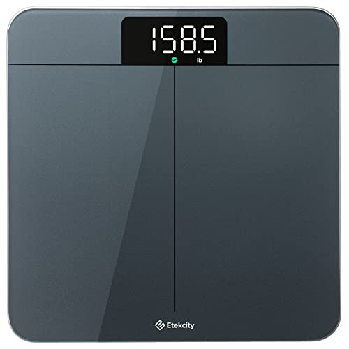 Digital Bathroom Scale for Body Weight (Grey-blue / 11.8 x 11.8 x 1 in)
