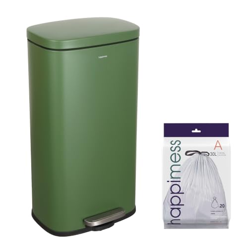 Curtis 8 Gal Step Trash Can Soft Close 25" (Pine Green)