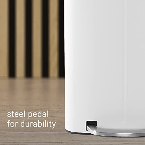 Marco 10.6 Gal Double Bucket Step Trash Can (White)