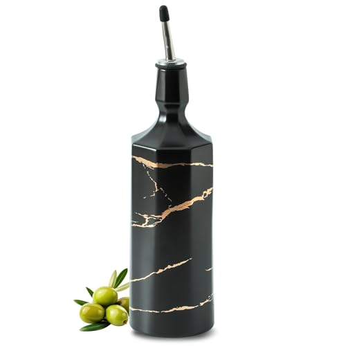 Ceramic Olive Oil Dispenser Bottle (black)