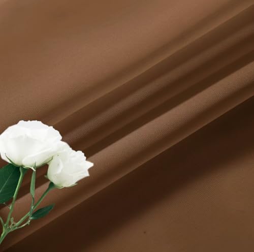 Basic Rod Pocket Sheer Voile Window Curtain Panels Brown 1 Pair 2 Panels 26 Width 24 Inch Long for Kitchen Bedroom Children Living Room Yard (Brown / 26"W x 24"L (Pack of 2))