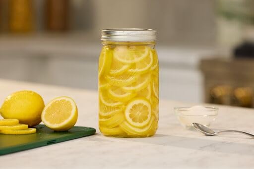 Wide Mouth Glass Mason Jars with Lids and Bands (Quart / 32 Ounce (Pack of 6))