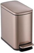 6L 1.6G Stainless Steel Bathroom Trash Can with Hands (Gold / Small)