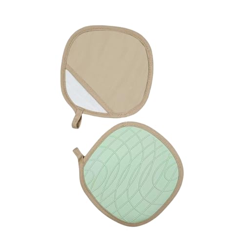 6 Piece Silicone Oven Mitts Set (Light Green)