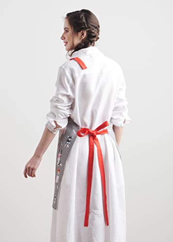 Aprons for women with Pocket 100% Cotton Pack of 1 (064 - Lovely Dogs)