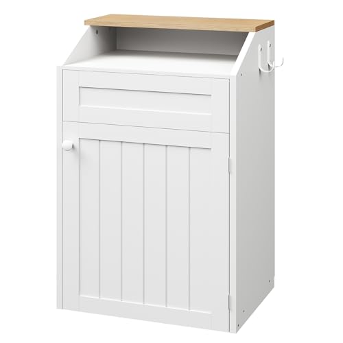 Trash Cabinet (White / 1 x 13 Gallon)