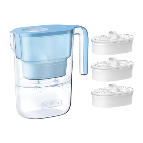 PT 05B Water Filter Pitcher with 3 Filters (Azure / Smart Indicator-3 Filters)