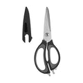 4-in-1 Kitchen Shears with Sheath, Grey and Black (Black and Gray)