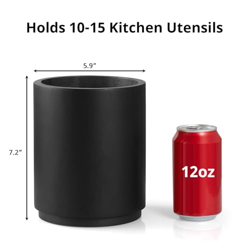 Wooden Utensil Holder (Black)