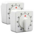 Square 60 Minute Mechanical Kitchen Timer (White)
