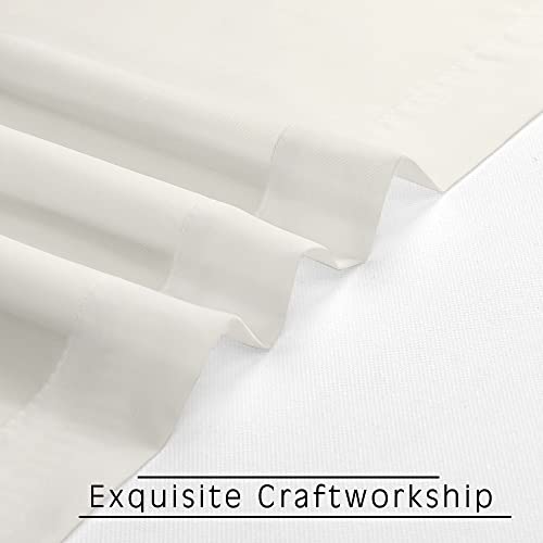 Ivory Sheer Curtains 84 Inch Length 2 Panels for Bedroom (Ivory / 42"W x 84"L (Pack of 2))