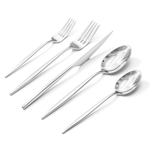 18 10 Silverware Set for 4 (Silver / 20-Piece)