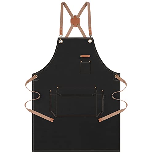 Chef Apron Men Women (Black)