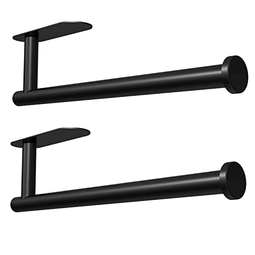 Under Cabinet Wall Mount Paper Towel Holder (Black)