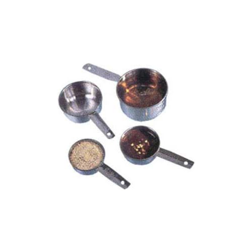 MCL4 Flat Handled Stainless Steel Measuring Cup Set