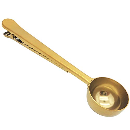 Stainless Steel Coffee and Tea Scoop with Bag Clip (2PCS)