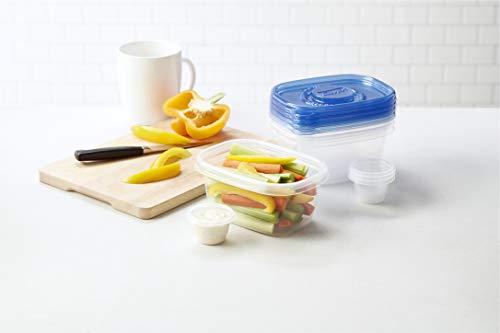 GladWare To Go Snack Food Storage Containers with Lids (Rectangle / 4 Count (Pack of 1))