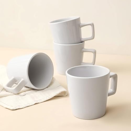 Celina Modern Stoneware 16 (Dinnerware Set / Service For 4 / White Glossy)