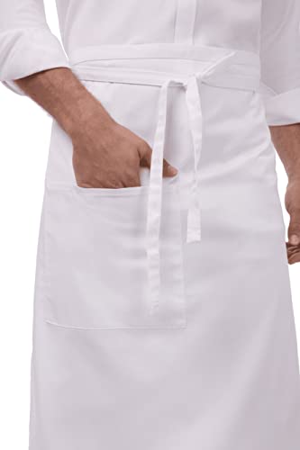 Unisex Bistro Chef Apron (White)