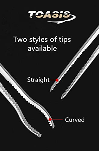 Stainless Steel Crabbing Tongs for Live Crabs Eels (Curved Tip-2pcs)