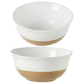 Large Ceramic Serving Bowls Set of 2 (White / 65 oz)