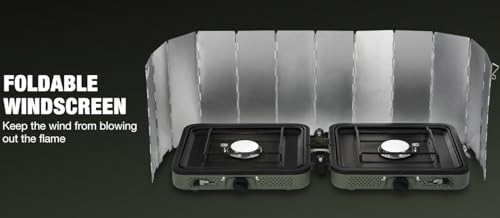 Folding Outdoor Stove Windscreen (Silver / 12 Plates, 39"L x 9.5"H)