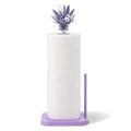 Lavender Paper Towel Holder Farmhouse Lavender Flower Wooden Paper Towel Holder Purple Cute Bathroom Countertop Accessories Kitchen Roll Stand Organizer Apartment Decor Housewarming Gift (Purple Lavender)
