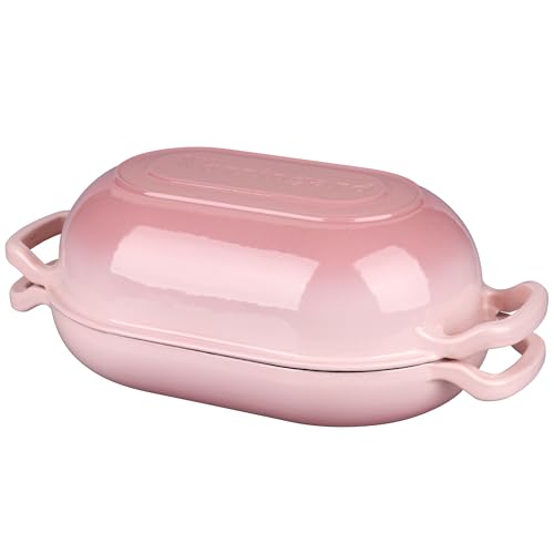 Enameled Cast Iron Sourdough Bread Oven (5 QT / Pink)