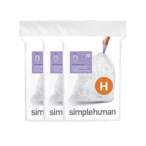 CW0286 code H Custom Fit Bin Liner Bulk Pack (Clear / 60 Count / Code H)