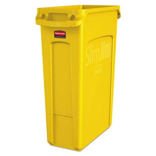Slim Jim Plastic Rectangular Trash (23 Gal / Yellow)
