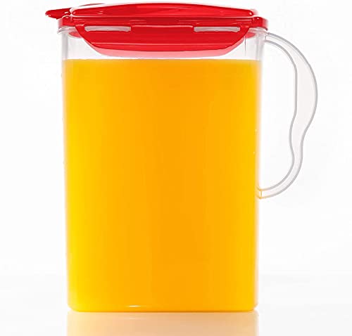 Aqua Fridge Door Water Jug (96 Ounces / Red)