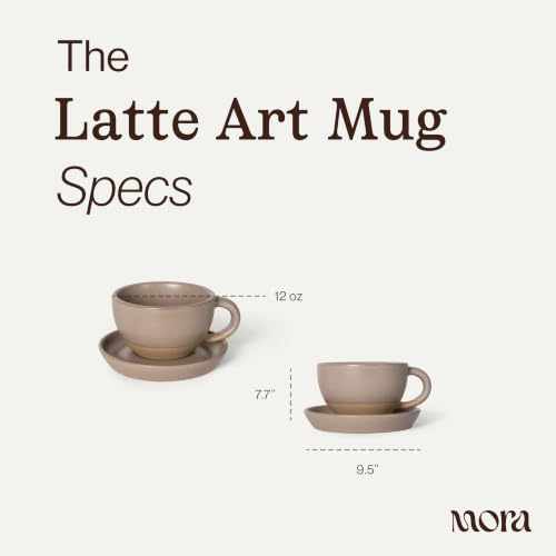 Ceramic Latte Art Mug With Saucer (Dusk)